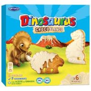 Galletas Dinos Con Chocolate Blanco Artiach, Caja 264 Gr. (25597592)