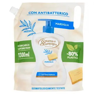 Spuma di Sciampagna Benessere Sapone crema Marsiglia Ecoricarica 1300 ml