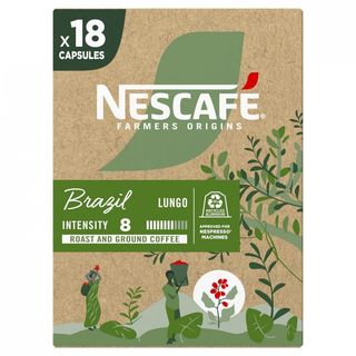 Café Lungo Brazil Farmers Origins Nescafe 18 Capsulas 93 Gr.