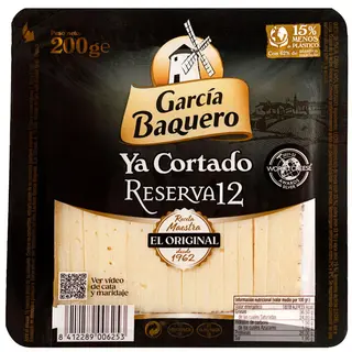 Queso cortado mezcla reserva 12 meses G. BAQUERO, cuña 200 g(19565720)