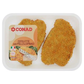 CONAD Cotolette con Pollo e Spinaci 220 g - 8003170034563