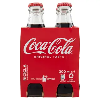 COCA-COLA Original Taste Vetro 4 x 200 ml - 5449000022424