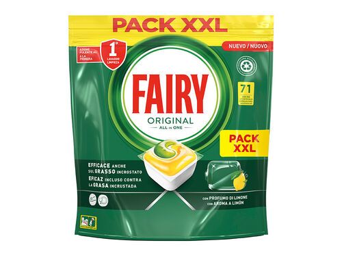 DETERGENTE LOIÇA MÁQUINA FAIRY TUDO EM UM LIMÃO 71 PASTILHAS