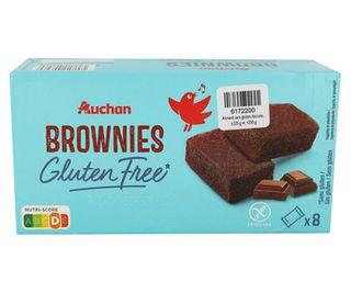 Brownies sin Gluten Producto Alcampo 8 Uds. 240 G.