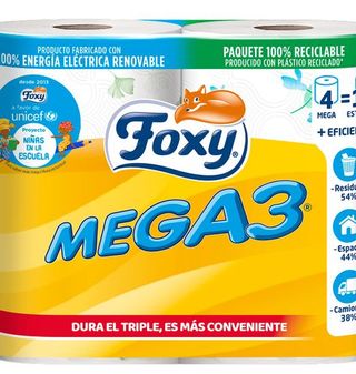 Papel Higiénico Foxy Mega3 4 Uds.