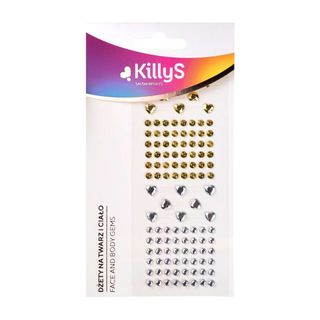 Killys Kryształki do twarzy i ciała, złote i srebrne