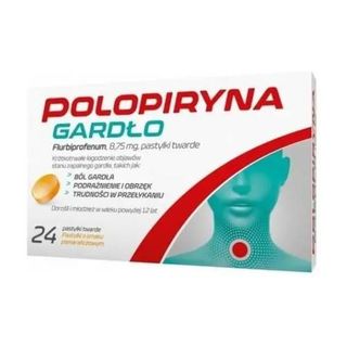 Polopiryna Gardło pastylki twarde o smaku pomarańczowym 8,75 mg 24 pastyl.