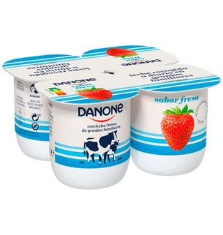 Yogur Danone Sabor Fresa 4 Uds.