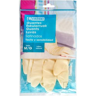 Guante Satinado Talla M/L Eroski, Paquete 1 Par