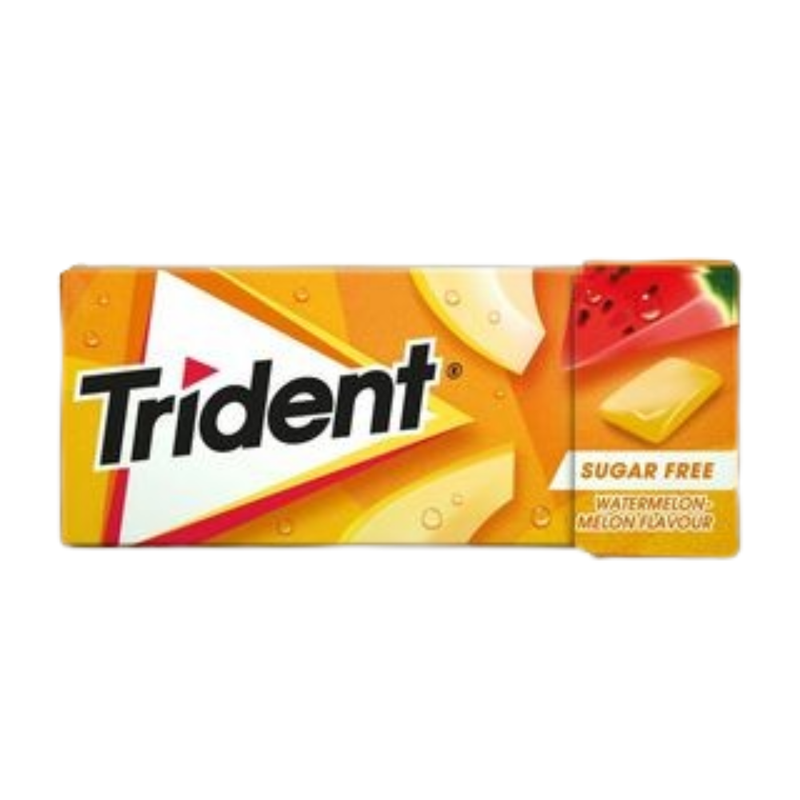 Trident Melão Melancia Pastilhas Elásticas sem Açúcar 14.5g