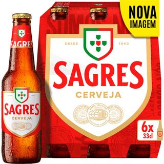 Sagres Cerveja Pack 6 garrafa 33 cl - 18602202220