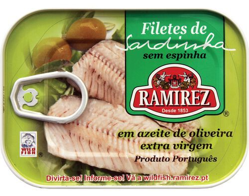 FILETE SARDINHA RAMIREZ EM AZEITE 100(70)G