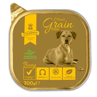 Criadores Menú Grain Free Buey Tarrina Para Perros 0.3Kg