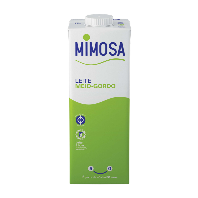 Mimosa Leite UHT Meio Gordo 1L