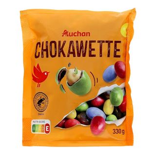 DRAGEIAS DE AMENDOIM AUCHAN COBERTURA CHOCOLATE 330G