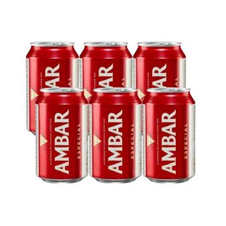Pack 6x Ambar Especial Cerveza Lata 330ml