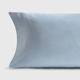 Funda De Almohada De Algodón Punto Puntib Azul Claro 45x95 cm