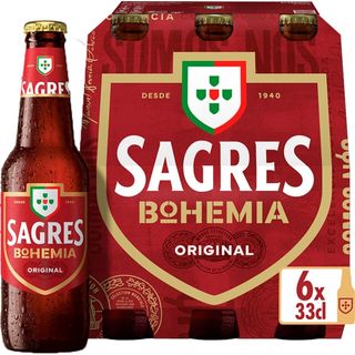 Sagres Cerveja Bohemia Pack 6 unidades garrafa 33 cl - 18602202022