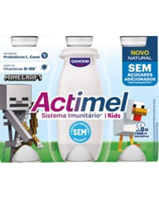 Actimel Danone Kids natural sem açúcares 6x100 g