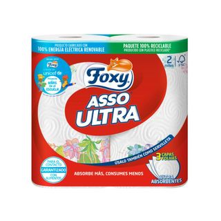 Papel De Cocina Foxy Ultra Absorbente Paquete 2 Uds (204704)