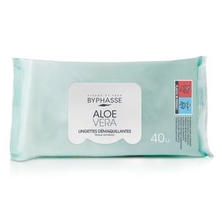 Toallitas Desmaquillantes Piel Sensible Aloe Vera - Byphasse - 40 Toallitas 8436097092802