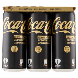 coca-cola zero zuccheri zero caffeina 6x330ml