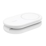 Cargador Magnético Plegable 2 En 1 Belkin Qi2 15W Blanco (0745883889921)