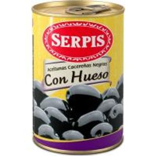 Aceituna Negra Con Hueso Serpis, Lata 160 G (24991036)