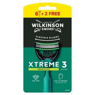Wilkinson Sword Xtreme3 Sensitive Comfort Maszynka z 3 elastycznymi ostrzami 8 szt.