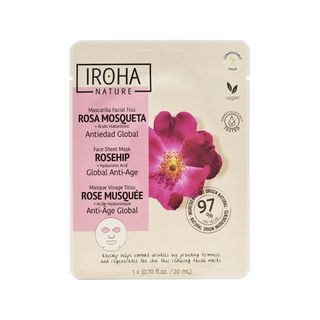 Mascarilla Facial Tisú Rosa Mosqueta Iroha Nature, 1 Ud. (300615)