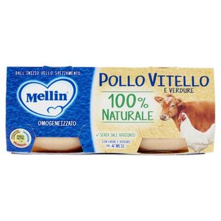 Mellin Pollo Vitello E Verdure 100% Naturale Omogeneizzato 2 X 80 G - 887653