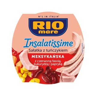Rio Mare Sałatka meksykańska z tuńczykiem, czerowną fasolą, kukurydzą i papryką, 160 g