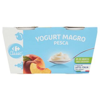 Carrefour Classic Yogurt Magro Pesca 2 x 125 g