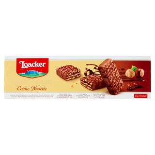 Loacker Patisserie Crème Noisette Wafer Con Crema Alle Nocciole Ricoperti Di Cioccolato Wafers 100G