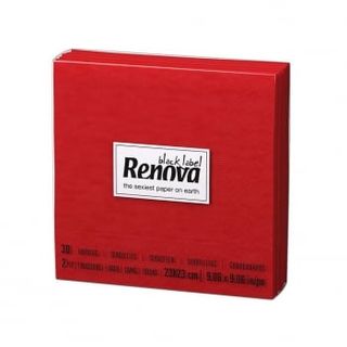 Set De Servilletas  2 Capas De Celulosa Renova Cocktail 30Pz - Rojo
