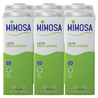 Leite UHT Meio Gordo Bem Essencial Mimosa (emb. 6 x 1 lt)