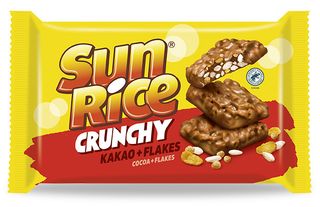 Snack di riso soffiato ricoperto di cioccolato