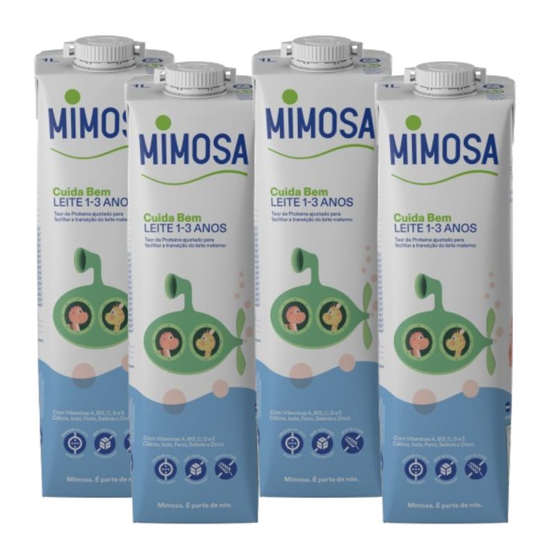 Pack Mimosa Leite Infantil 1-3 Anos 4x1L