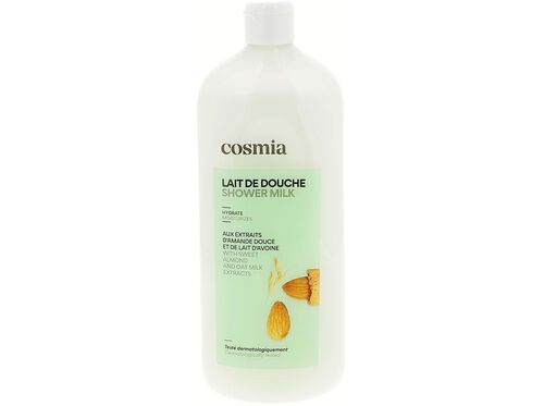 GEL DE BANHO HIDRATANTE COSMIA COM EXTRATOS DE AMÊNDOAS DOCES E LEITE DE AVEIA 750ML