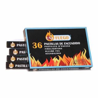 Pastillas Enciende Fuego Uni Fuego Caja 36Ud