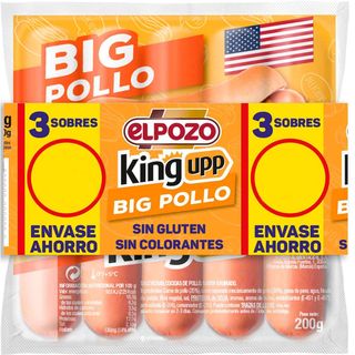 Salchichas Big De Pollo Elpozo, Pack 3X200 G (25259847)