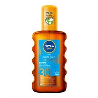 Aceite Solar Spray Activadora Del Bronceado Fp 30 Protege & Broncea Nivea Sun 200 Ml.