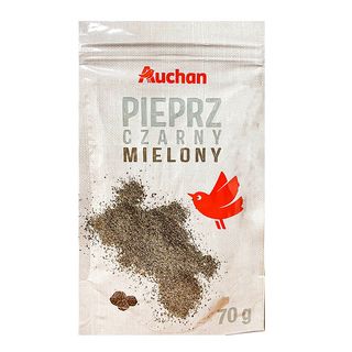 Auchan - Pieprz czarny mielony - 70 g