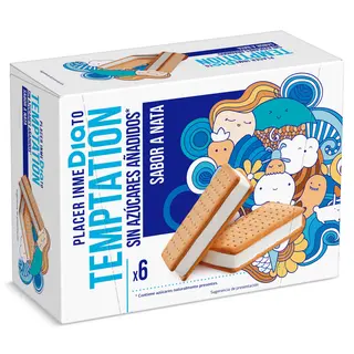 Sándwich De Nata Sin Azúcar Añadido Dia Temptation 6 X 50 G