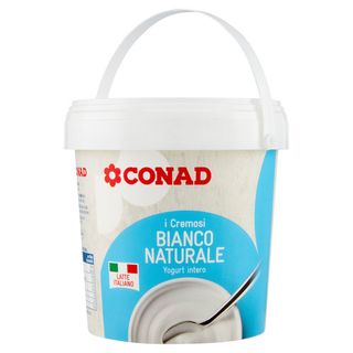 CONAD I Cremosi Bianco Naturale Yogurt Intero 1 kg - 8003170089402