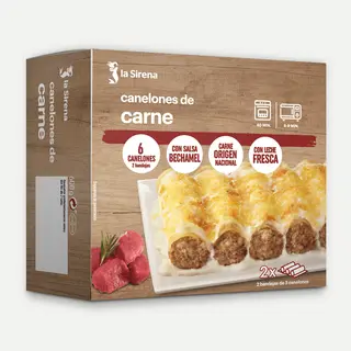 Canelones De Carne Con Bechamel Caja 2X300 Gr.