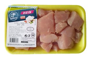 Gulasz z piersi indyka tacka, waga od 0,48 kg