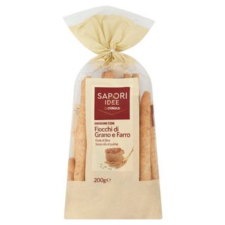 SAPORI & IDEE CONAD Grissini con Fiocchi di Grano e Farro 200 g - 8003170085602