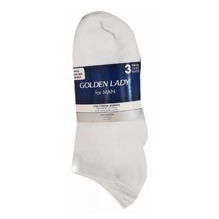 Golden Lady Minicalzino Uomo Bianco (3 Paia)