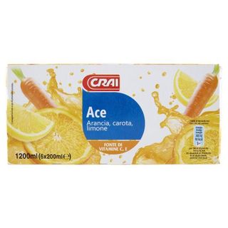 Crai Ace Arancia, carota, limone 6 x 200 ml